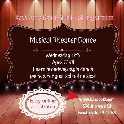 Broadway style musical theater class