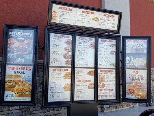 Drive thru menu