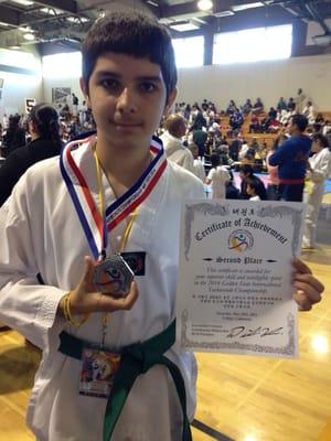 My son Adham got silver medal at the tournument at Vallejo we r proud of him.