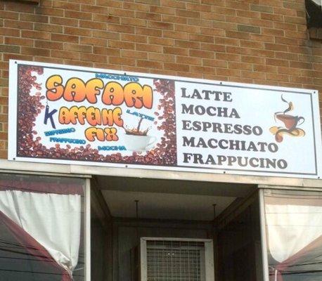 Safari Caffeine Fix located on East Main St Ansonia, CT next to Bankos Music Store. Same owner as the old Safari Caffeine on Main St.