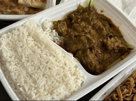 67. Beef Rendang with Rice Dish