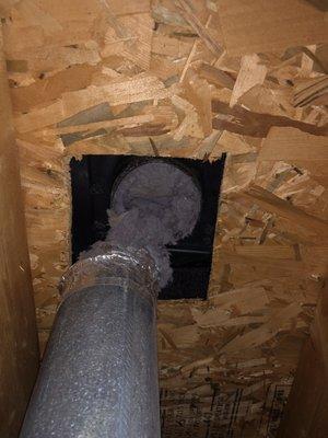 This is the picture I took a day after Storm Air came out to clean our dryer vents. Total rip off.