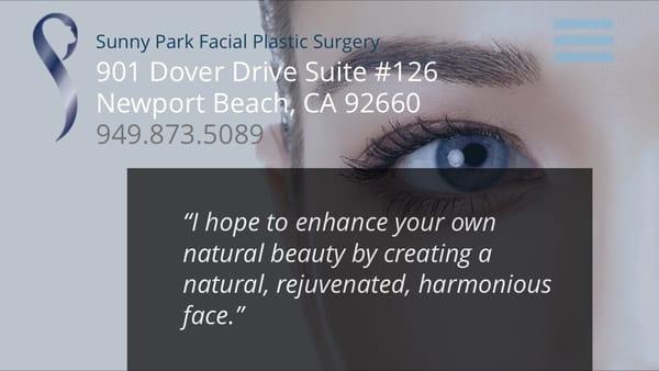 Facial rejuvenation @ Sunny Park Facial Plastic Surgery