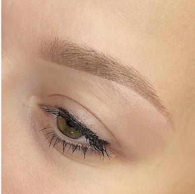 Semi permanent powder brows