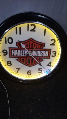 Harley Davidson neon clock