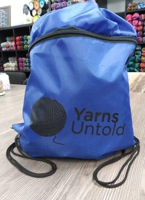 Join our rewards program, the YU Club, to save on purchases for a year. Details in store. This project bag is one of the included values.