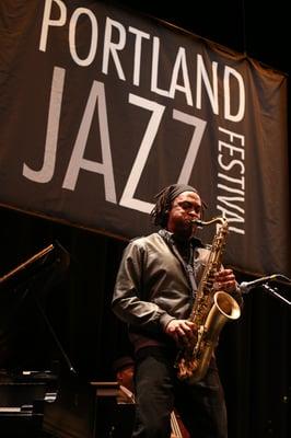 Devin Phillips in the house. 2014 Portland Jazz Festival. Photo by Mark Sheldon