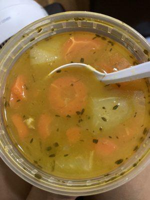 Watery Jamaican chicken soup