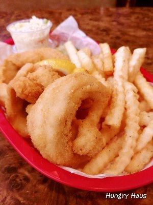 Great lightly breaded perch. Lunch size is big enough for me.