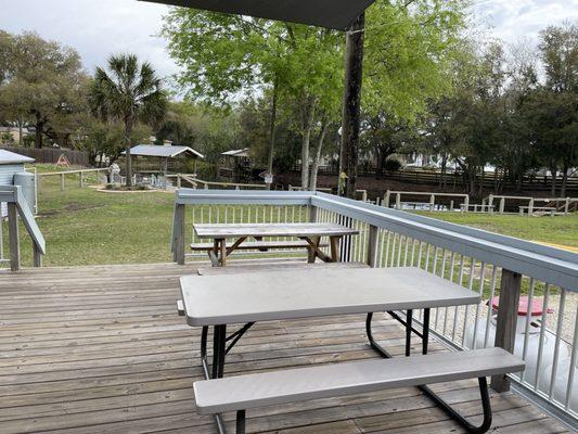 Outdoor dining area