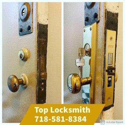 Mortise lock change 718-581-8384