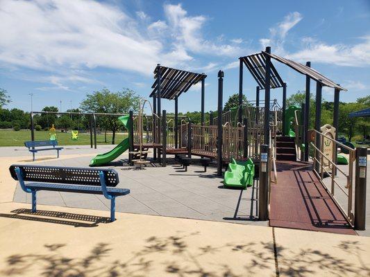 View of playground - it's HOT.