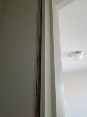 Gap on wall