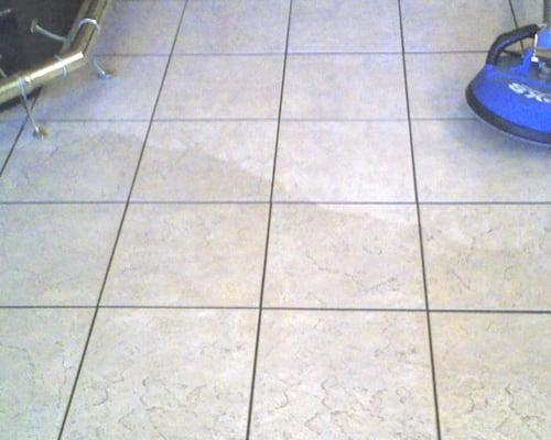 Often shocking results in cleaning pesky hard surface tile and grout