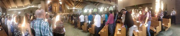 Interior panorama of St. Teresa of Avila.