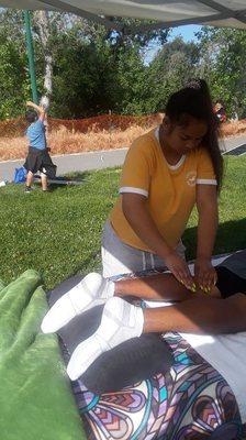 Sports Massage at Silicon Valley Half Marathon April 2019