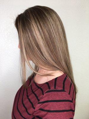 Foils used to create the perfect balance of highlights and lowlights