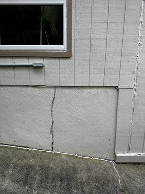 Cracks outside