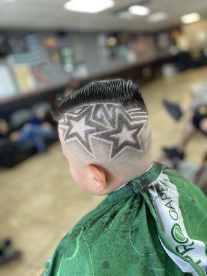 Combover with a couple stars