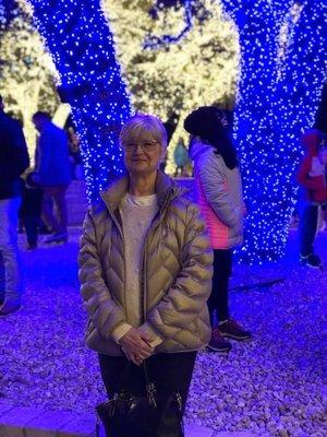 Barbara Heaton at the Lights in Johnson City with daughter in law and Her parents Mark and Peg Scott