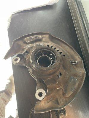 Bent Brake Shield.