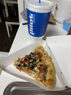 Pizza and drink