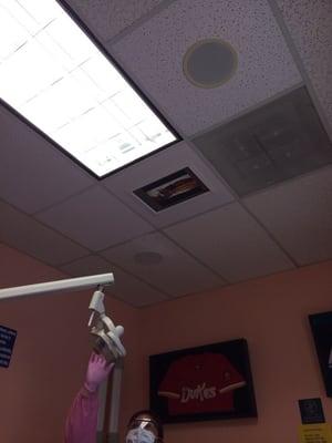 Video set into ceiling makes cleaning time easy!