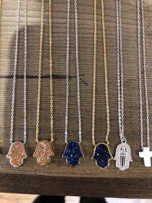 Beautiful hamsa necklaces