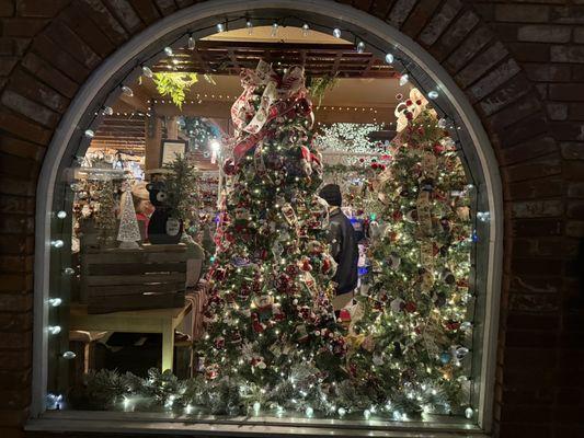 Decorated  Christmas windows