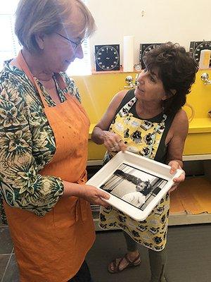 Donna teaching in the darkroom