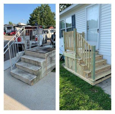 My stairs before & after