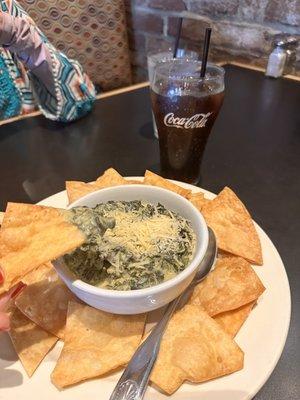 creamed spinach served as an appetizer- it is not on the appetizer menu, but they have it as they serve it as a side dish