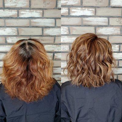 Before and after full highlights, haircut done by hassan ig @Hassoon_7