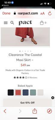 Loved the skirt ... not worth the hassle, even if I was given price adjustment.