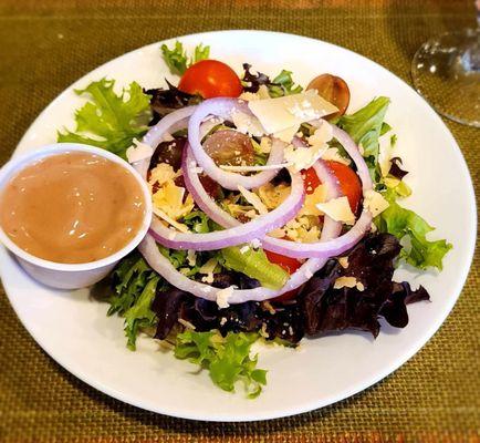 Side Salad with homemade balsamic dressing