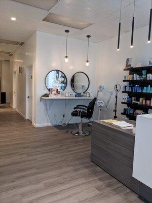 Front desk and wax bar