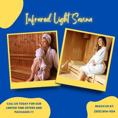 The Infrared Light Sauna. The benefits included is that it aids in detoxification, soothes sore muscles, relieves pain, and so much more!