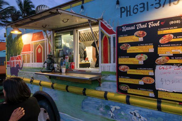 Kauai Thai Food, oceanside food truck in Kapa'a.