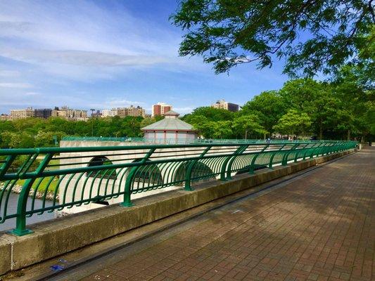 Nice day take a long walk at The Riverside Park at Upper West 145th Street Park, Hamilton Heights Manhattan.