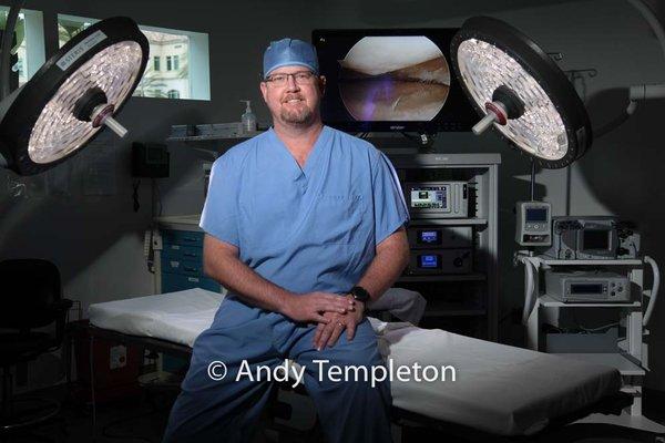 Dr. Graham inside his Operating Room