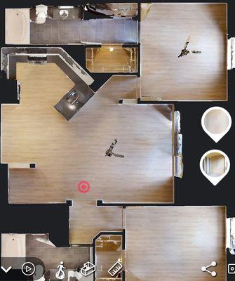 Two bedroom floor plan