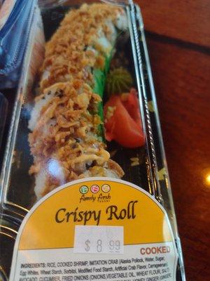 Label of brand of sushi.