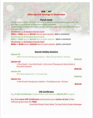 December Specials