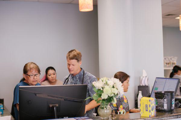 Reception desk