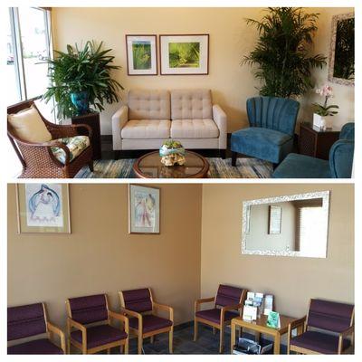 Before (bottom) and after (top)... Interior design done by Dr. Kelly Kaban!