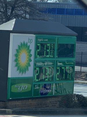 Gas price 2/28/20