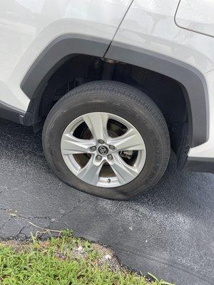 Flat tire fix $18 ($15 cash)