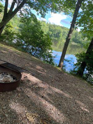 Campsite lake view