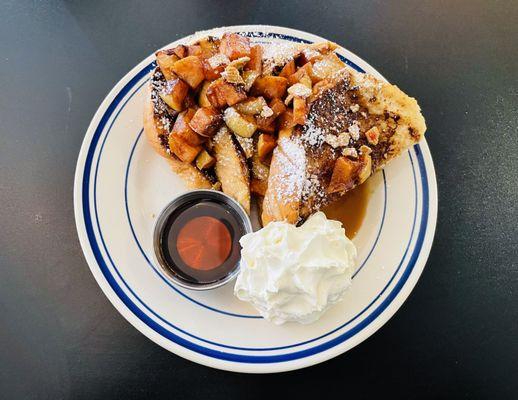 Seasonal Apple Cinnamon French Toast.