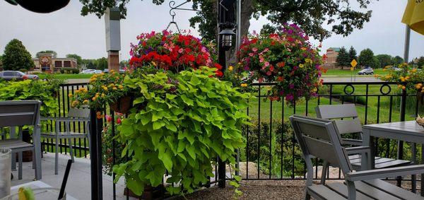 Patio seating is nice